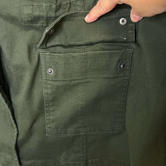 Market Spruce Kaylee Cargo Jacket Size 1X Dark Green Hooded Stitch Fix New - Picture 8 of 12